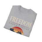 Freedom Doesn't Retire Sunset T-Shirt