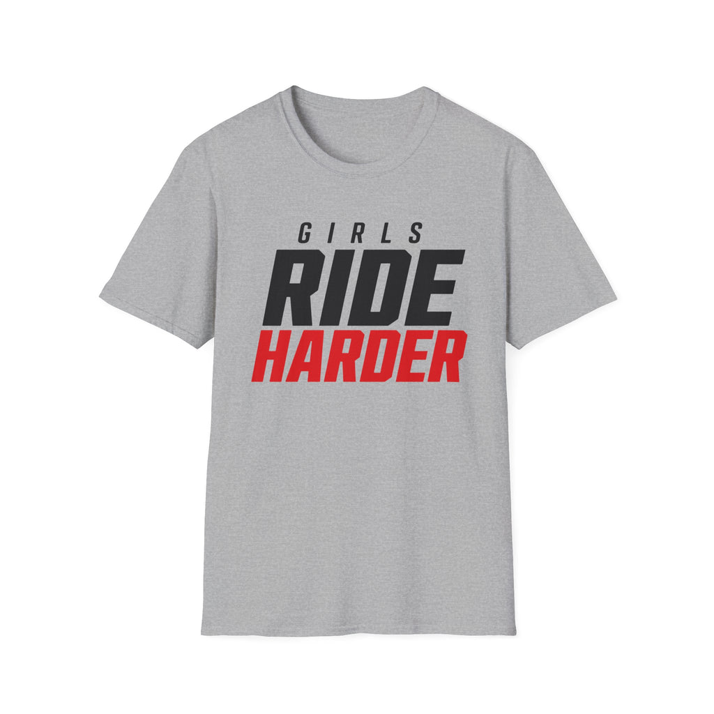 Girls Ride Harder Words T-Shirt