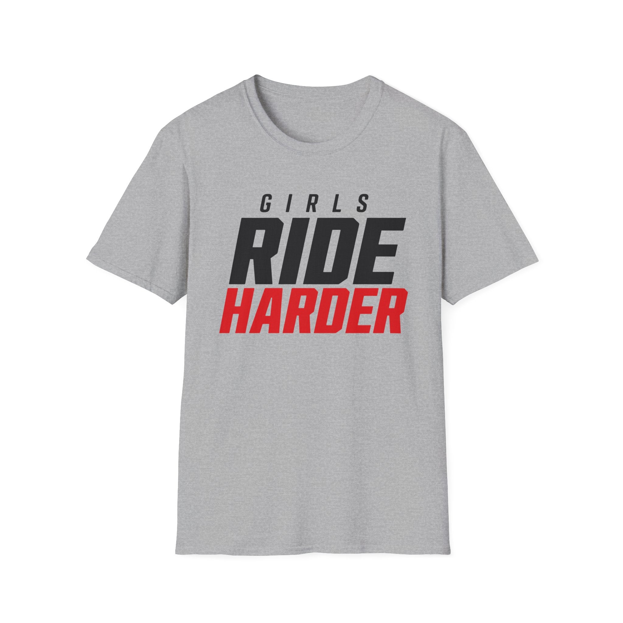 Girls Ride Harder Words T-Shirt