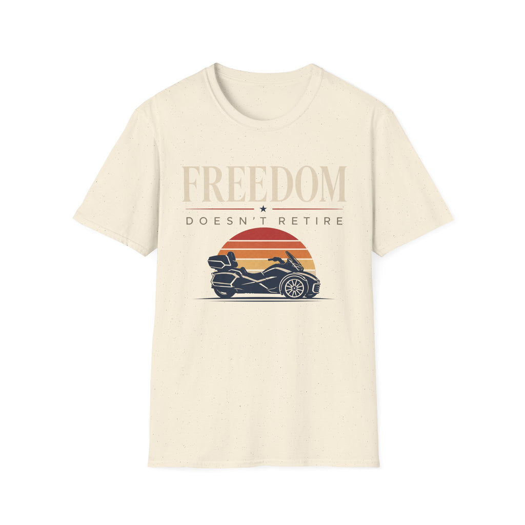 Freedom Doesn't Retire Sunset T-Shirt