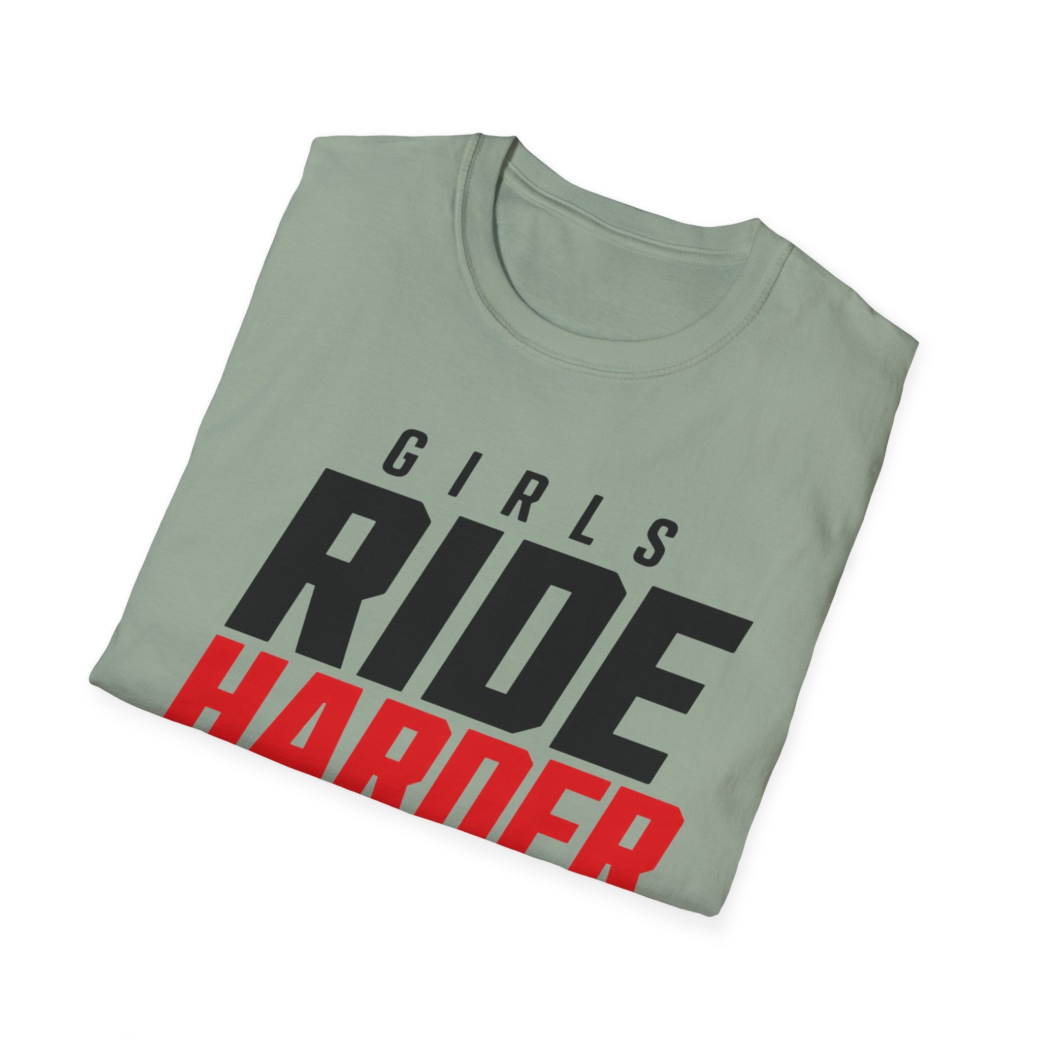 Girls Ride Harder Words T-Shirt