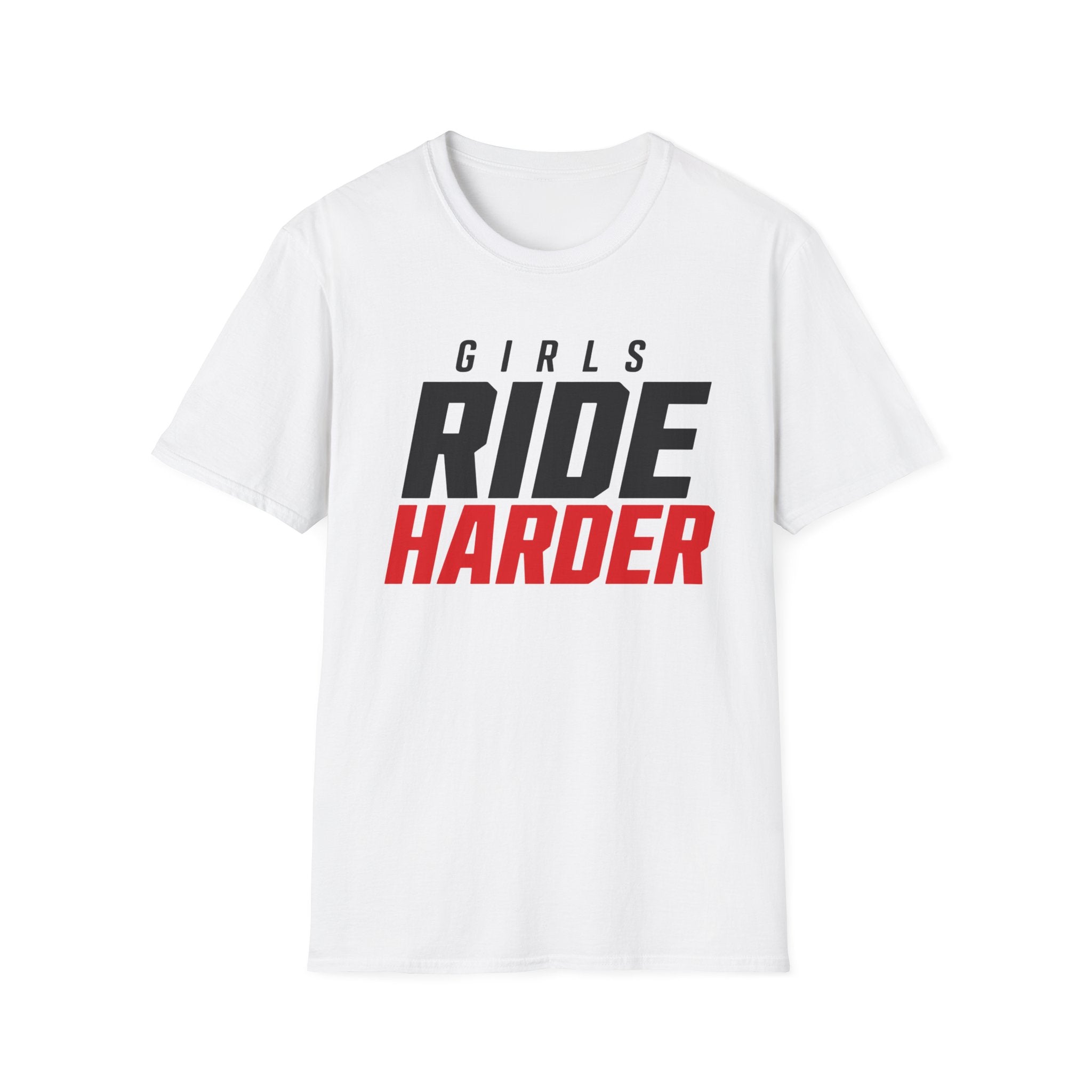 Girls Ride Harder Words T-Shirt
