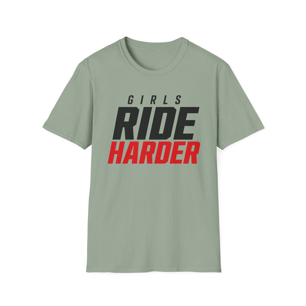 Girls Ride Harder Words T-Shirt