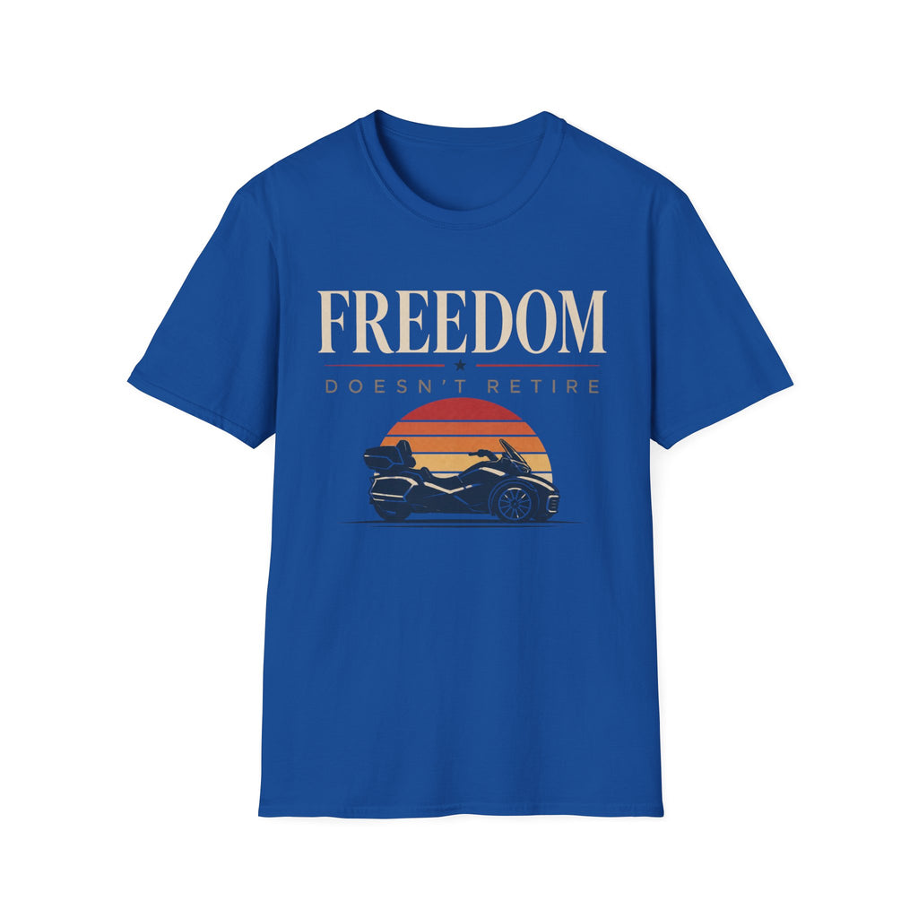 Freedom Doesn't Retire Sunset T-Shirt