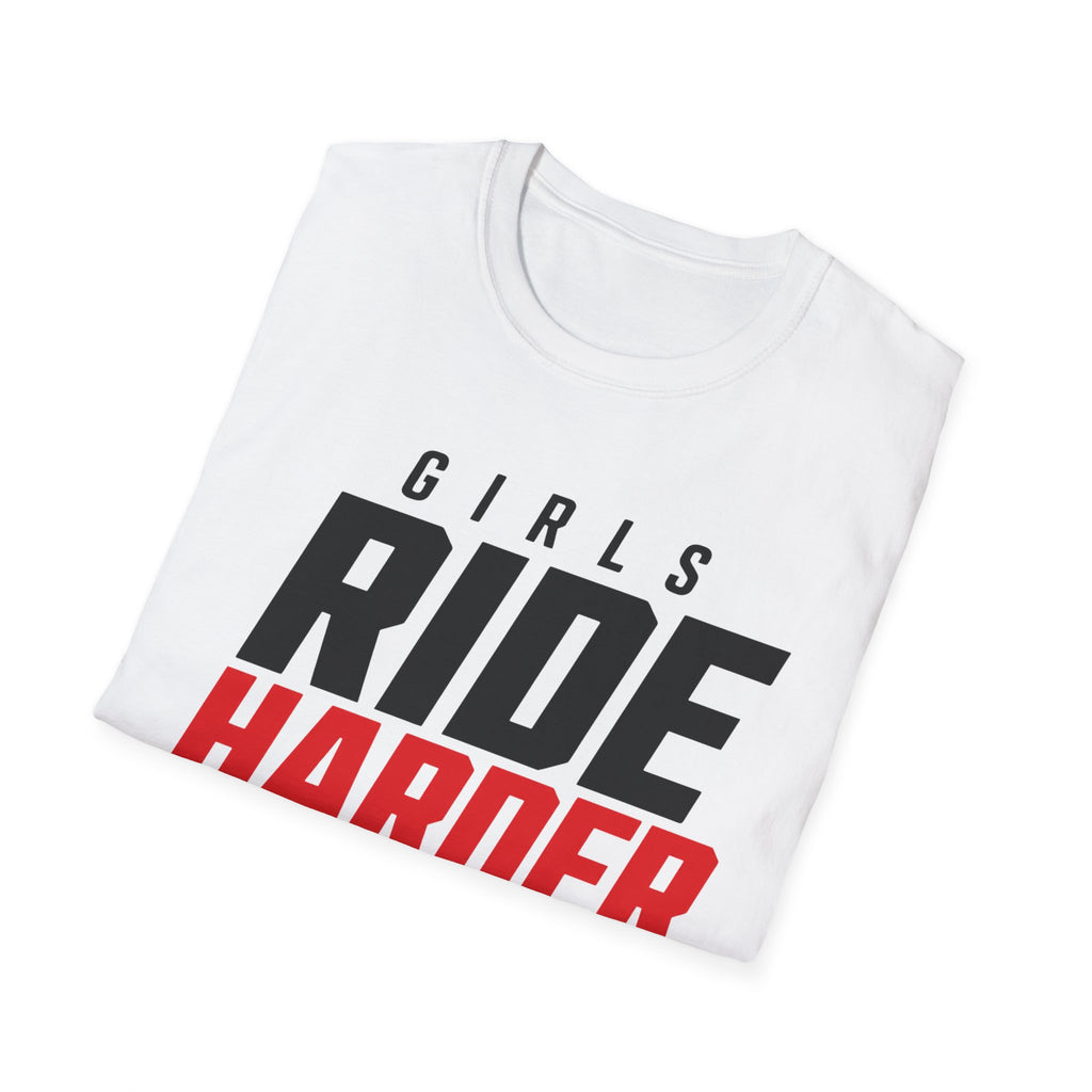 Girls Ride Harder Words T-Shirt