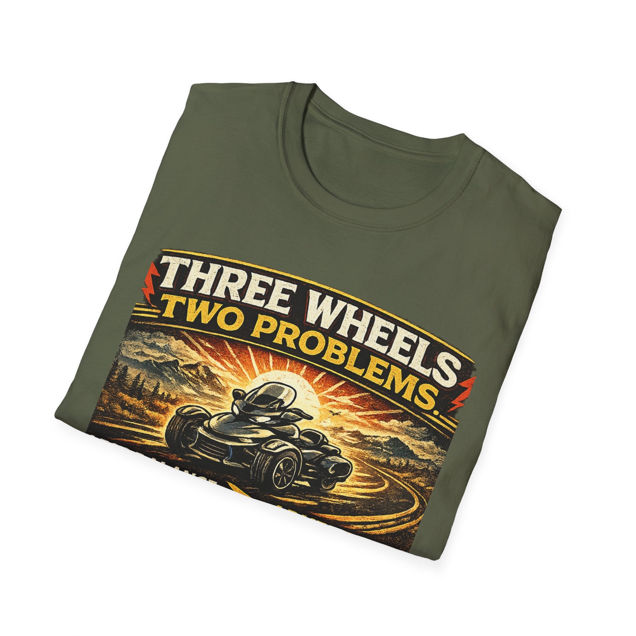 Three Wheels Two Problems T-Shirt