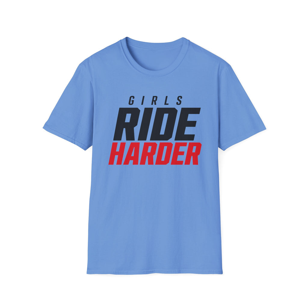 Girls Ride Harder Words T-Shirt