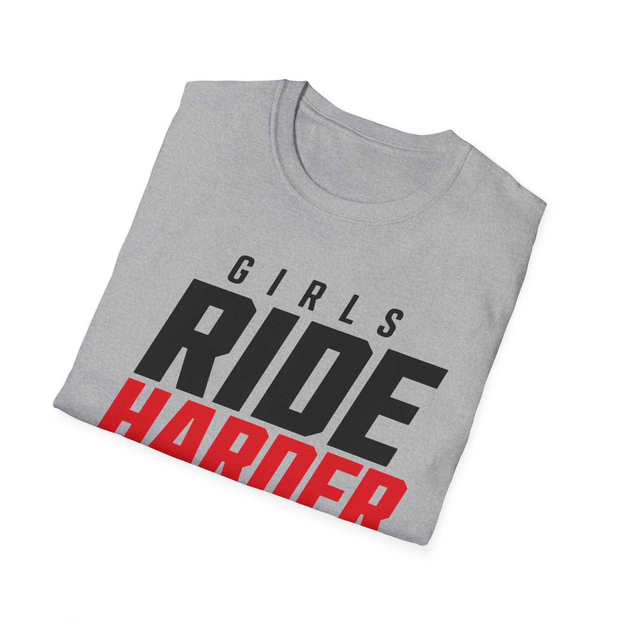 Girls Ride Harder Words T-Shirt