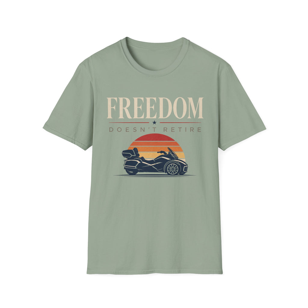 Freedom Doesn't Retire Sunset T-Shirt