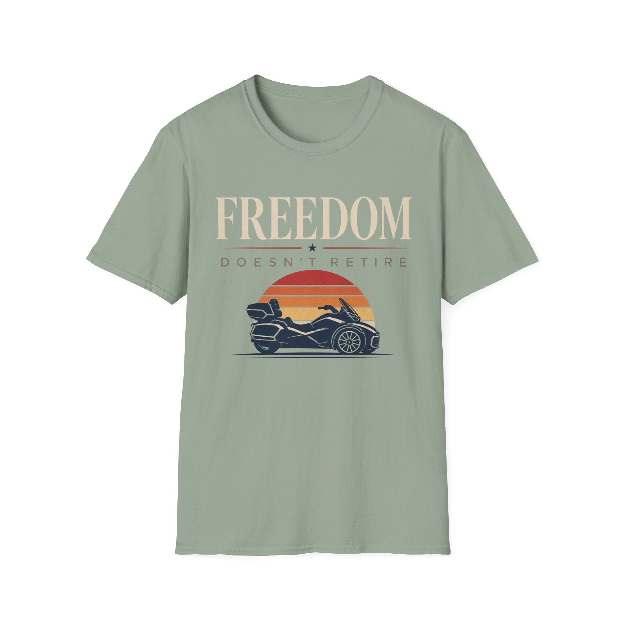 Freedom Doesn't Retire Sunset T-Shirt