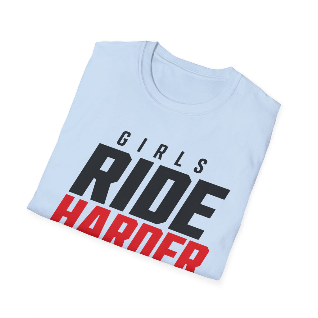 Girls Ride Harder Words T-Shirt