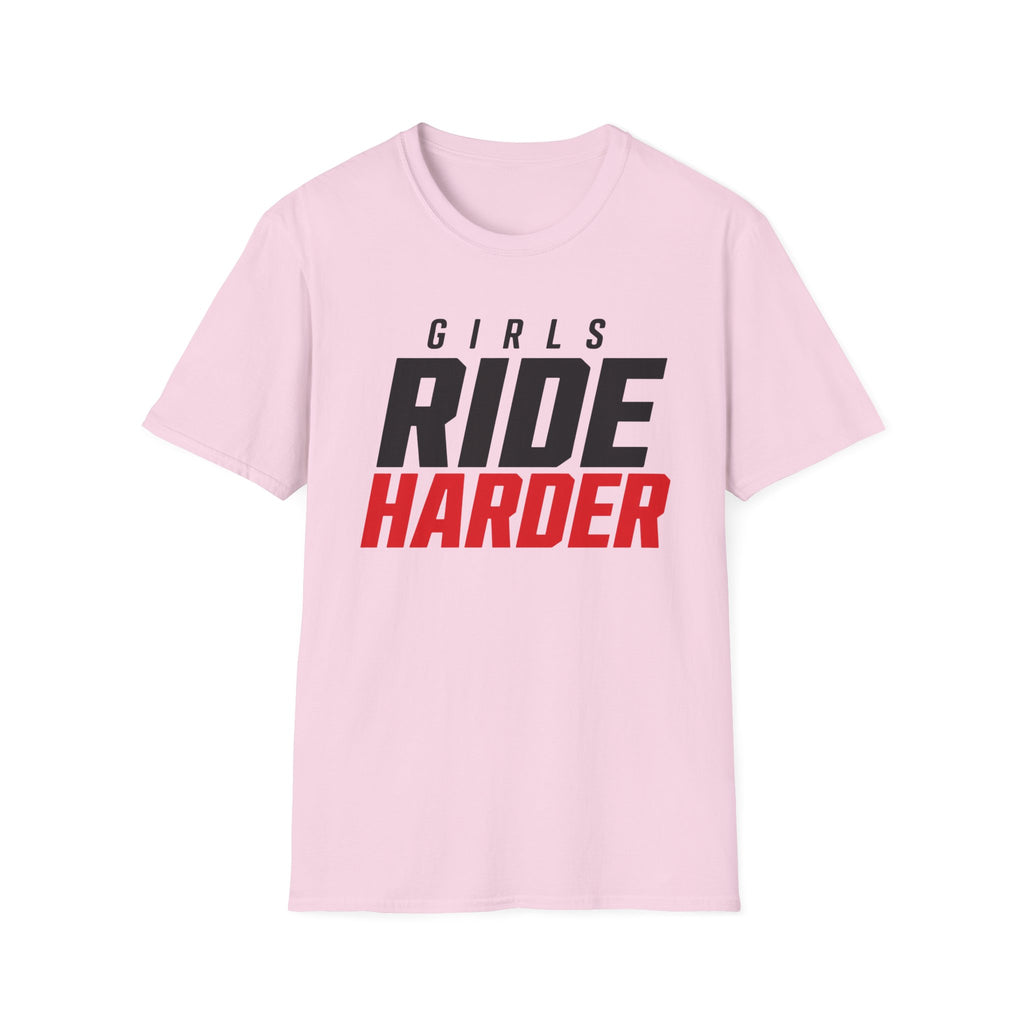 Girls Ride Harder Words T-Shirt