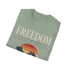 Freedom Doesn't Retire Sunset T-Shirt