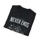 The Journey Never Ends White T-Shirt