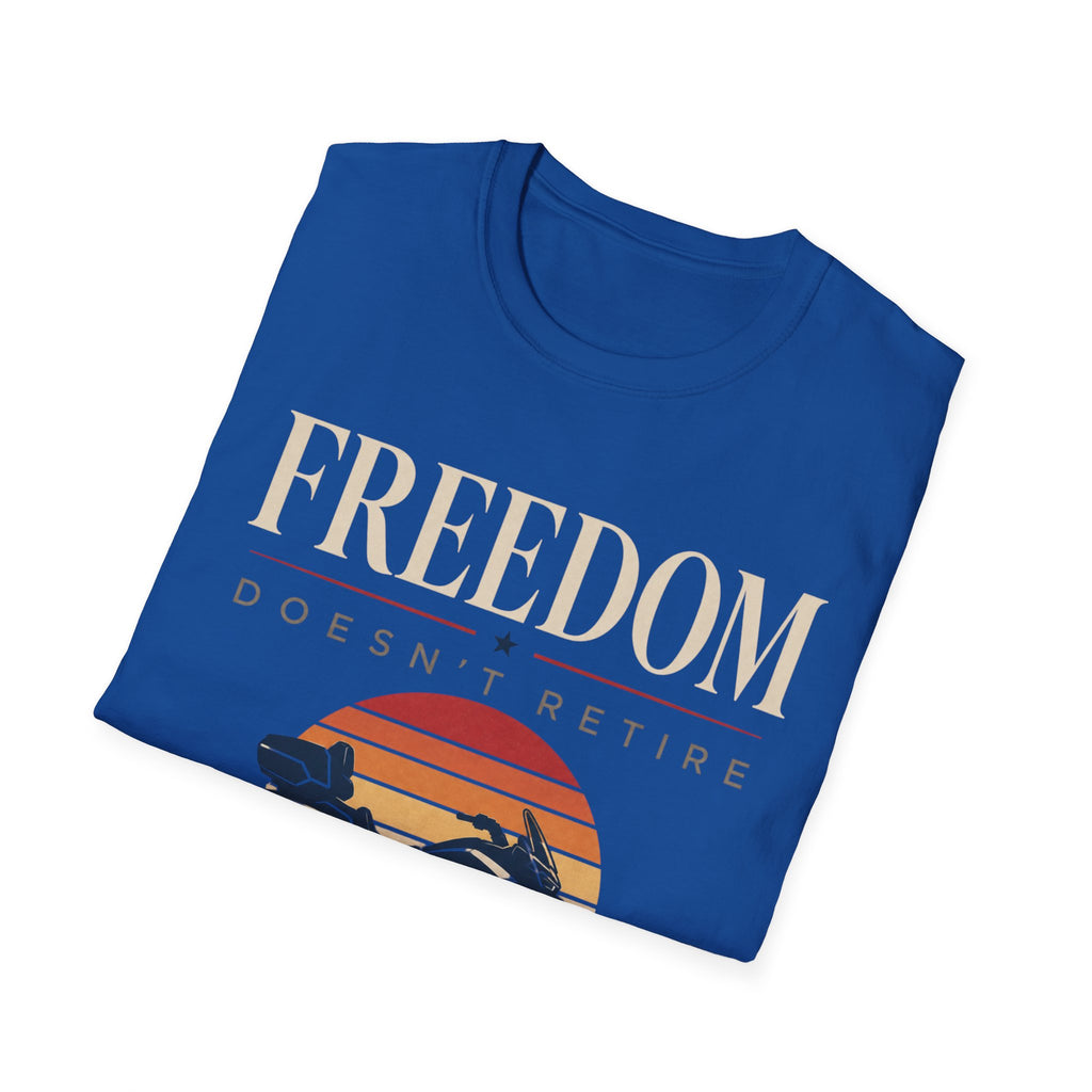 Freedom Doesn't Retire Sunset T-Shirt