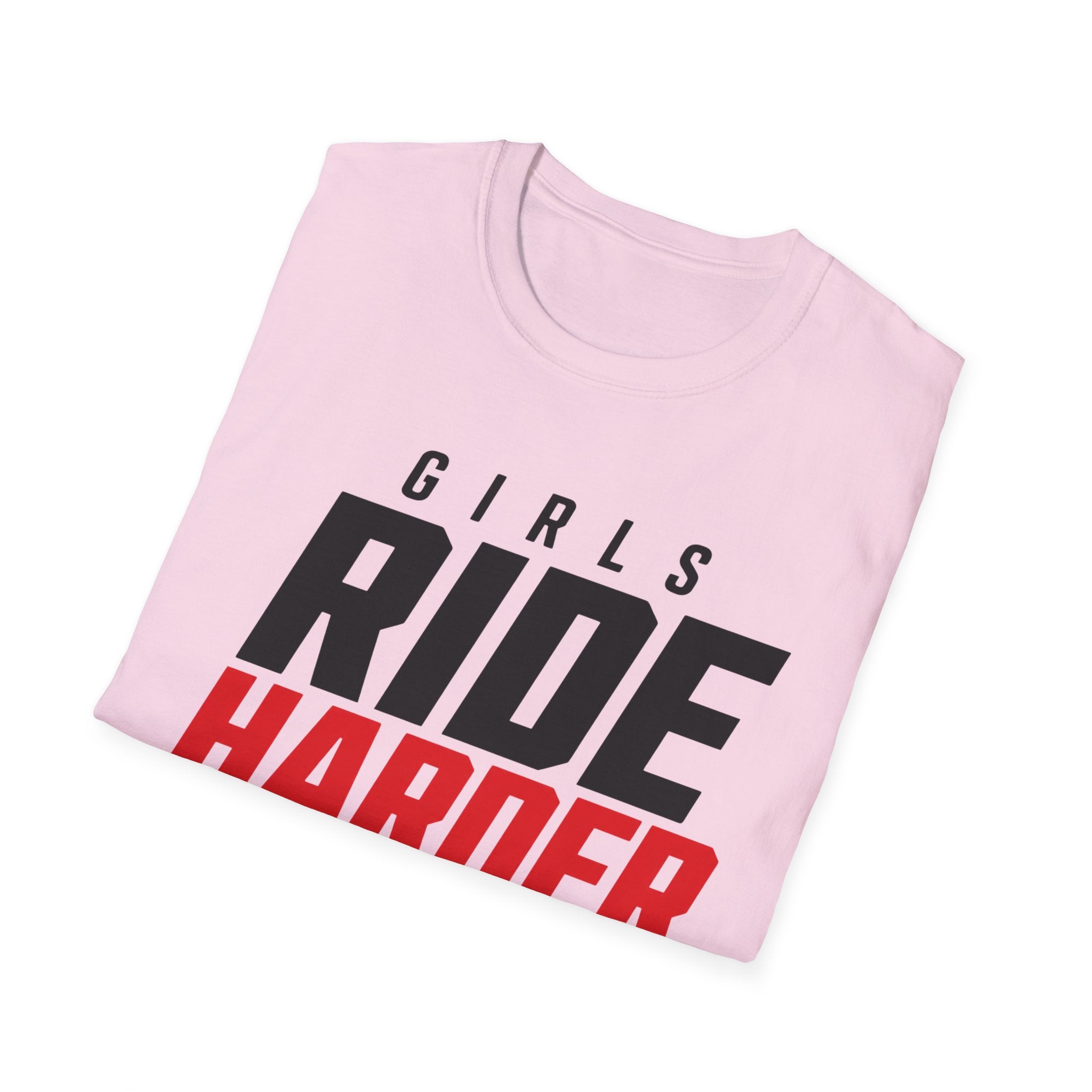 Girls Ride Harder Words T-Shirt