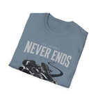 The Journey Never Ends White T-Shirt