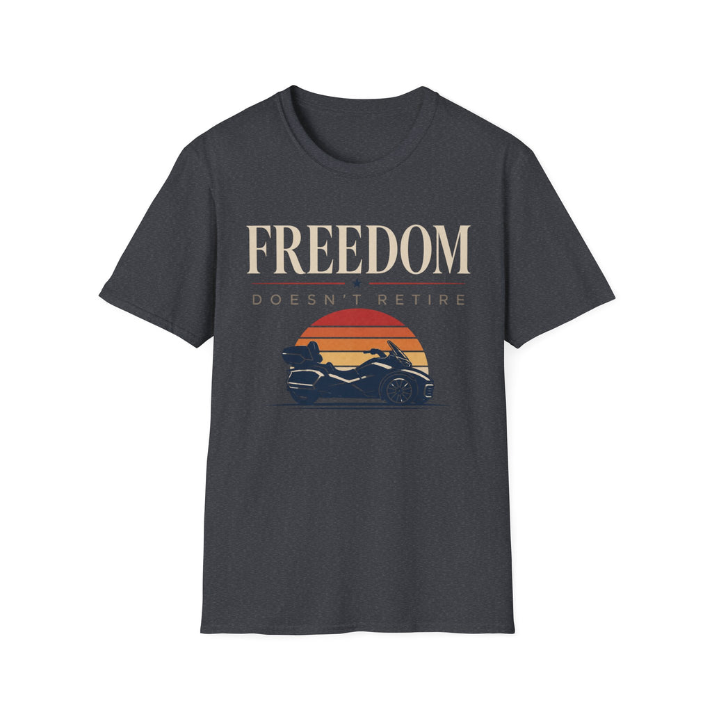 Freedom Doesn't Retire Sunset T-Shirt