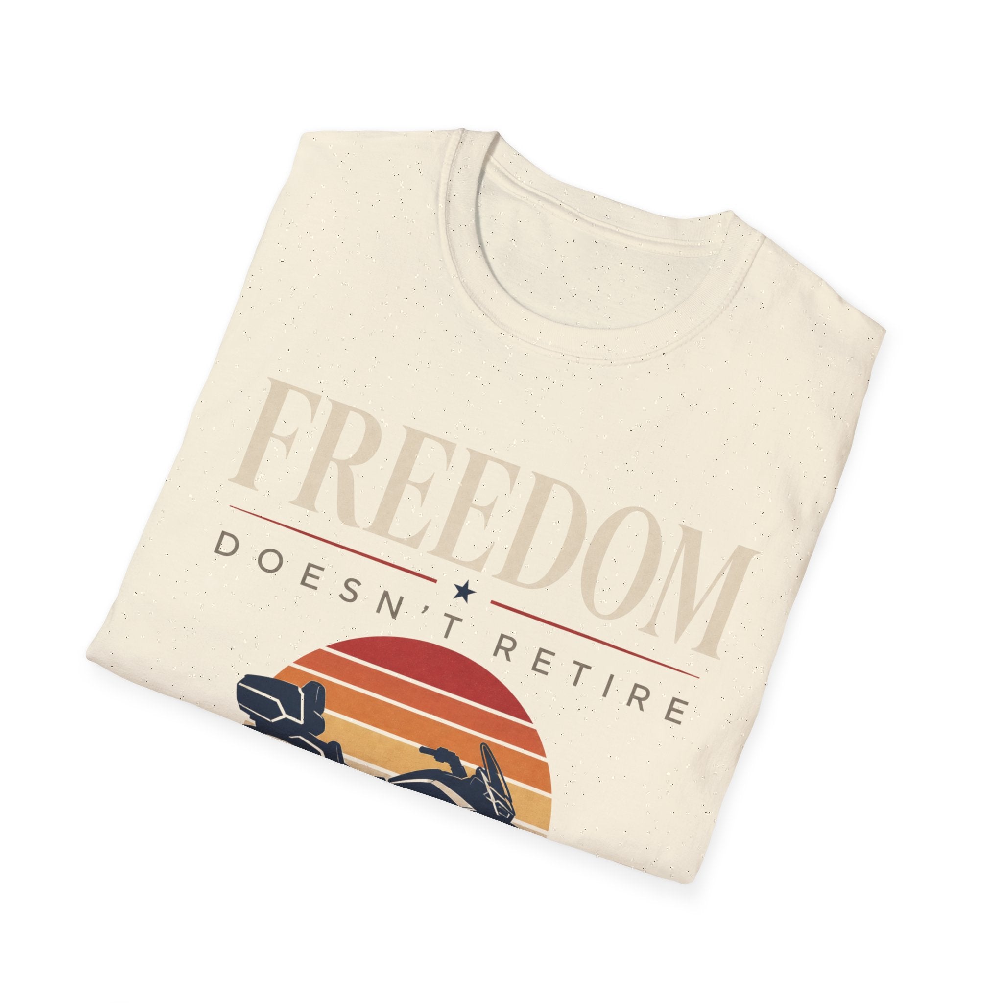 Freedom Doesn't Retire Sunset T-Shirt
