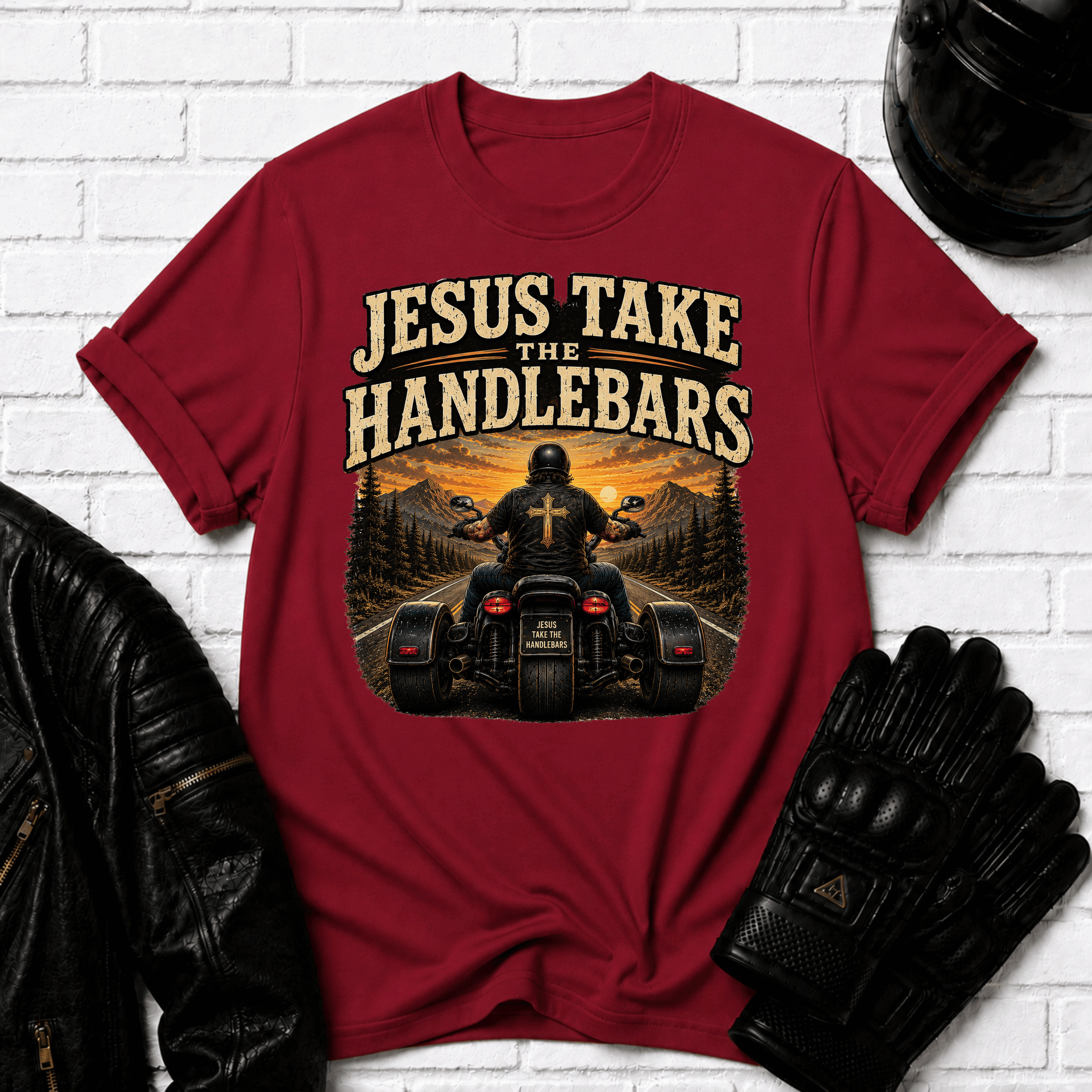 Jesus Take The Handlebars T-Shirt