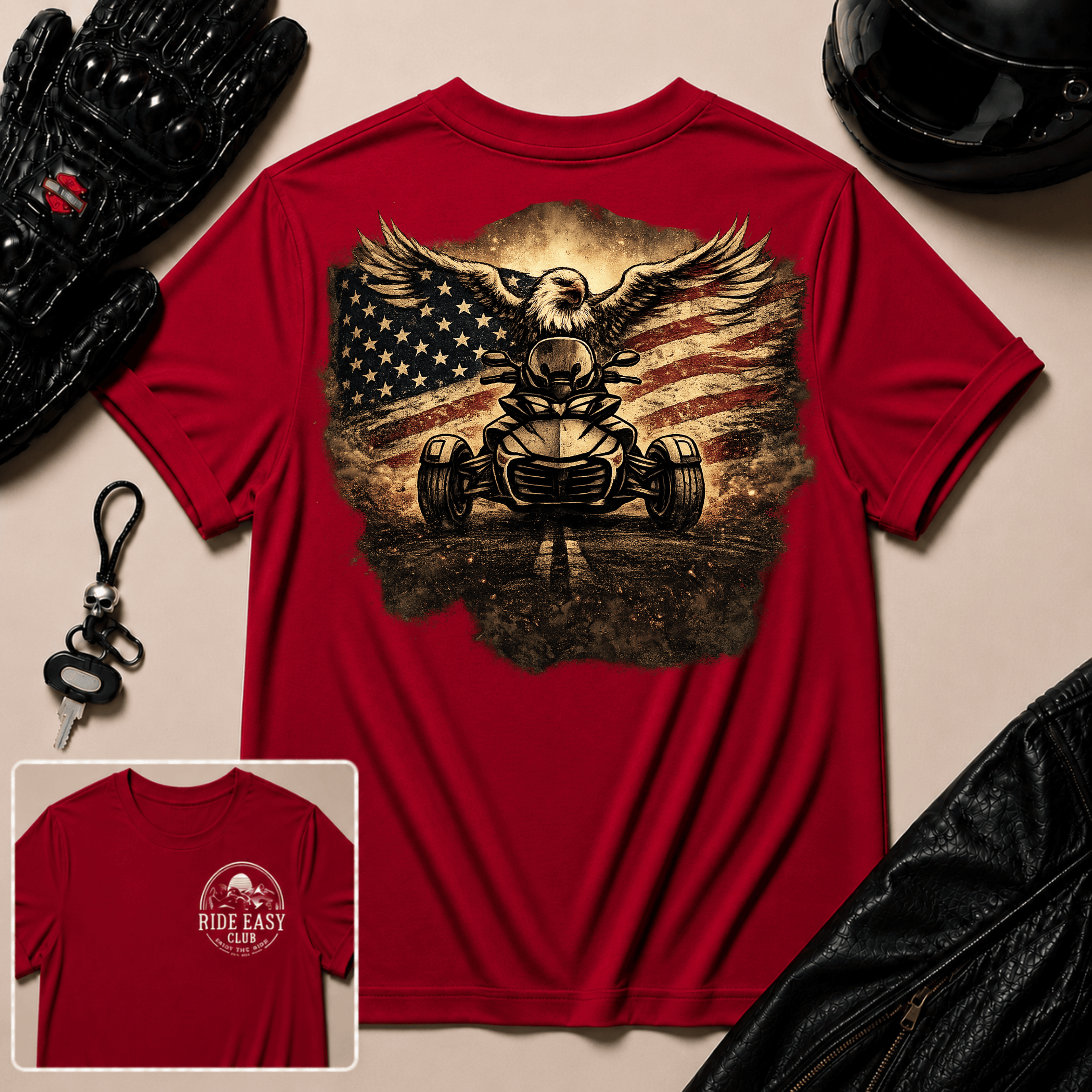 Grunge Eagle Riding Free
