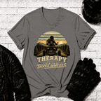 Therapy With Three Wheels V-Neck T-Shirt
