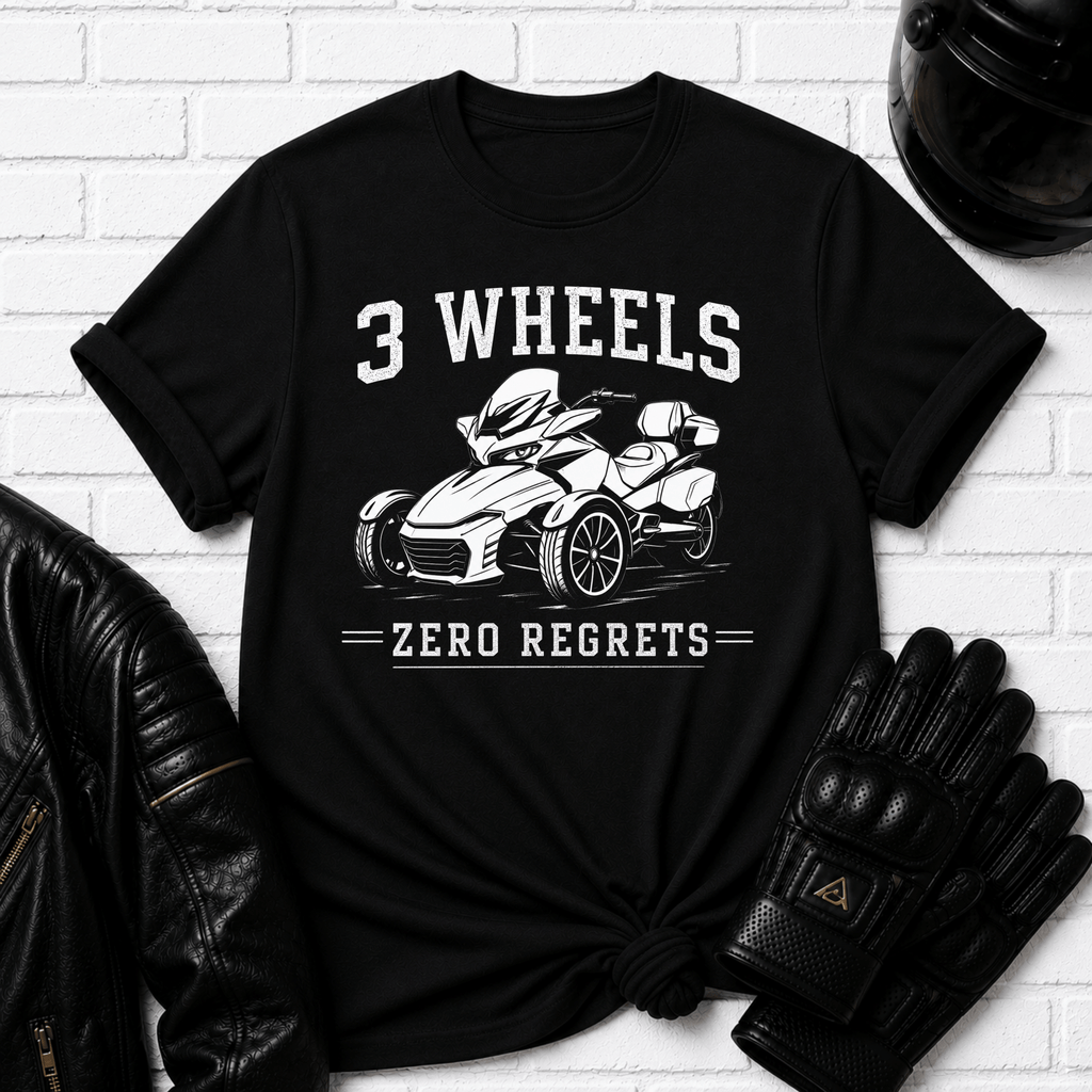3 Wheels Zero Regrets T-Shirt