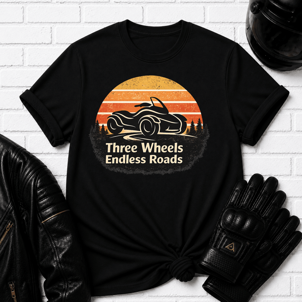 Three Wheels Endless Roads T-Shirt