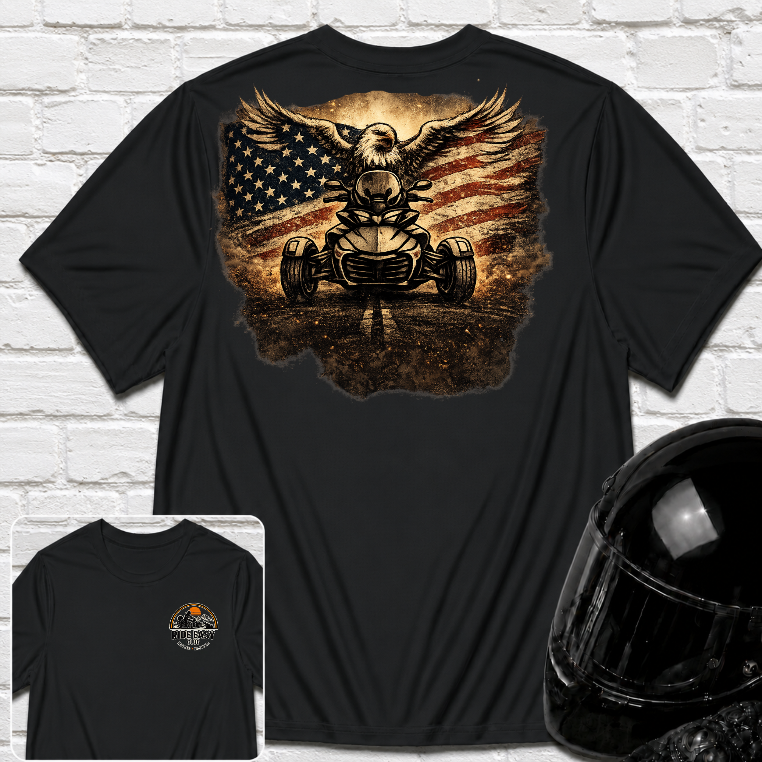Eagle Riding Grunge T-Shirt