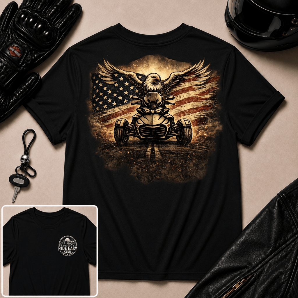 Grunge Eagle Riding Free