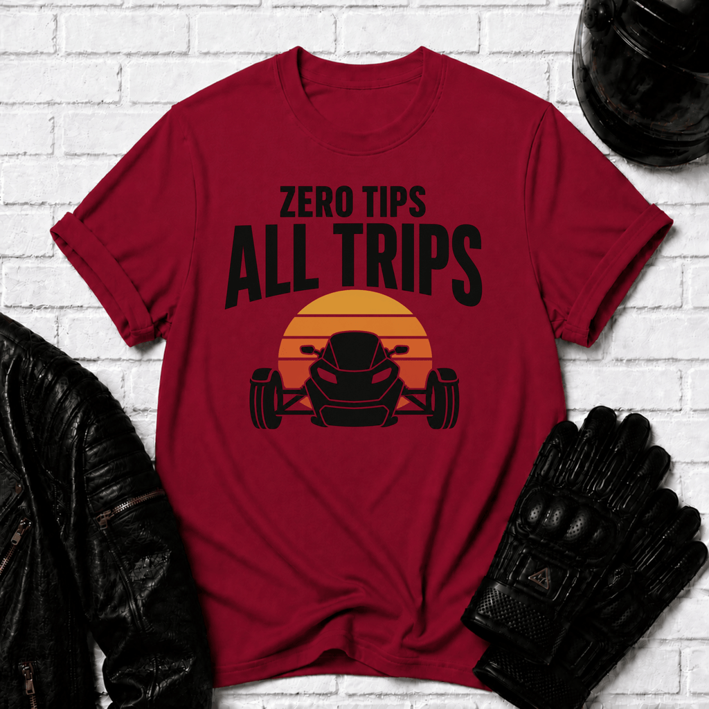 Zero Tips All Trips Sunset T-Shirt