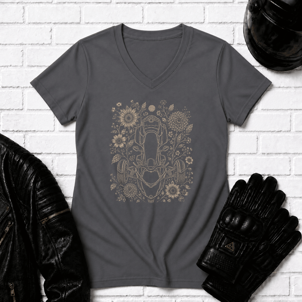 Flower Spyder V Neck T-Shirt