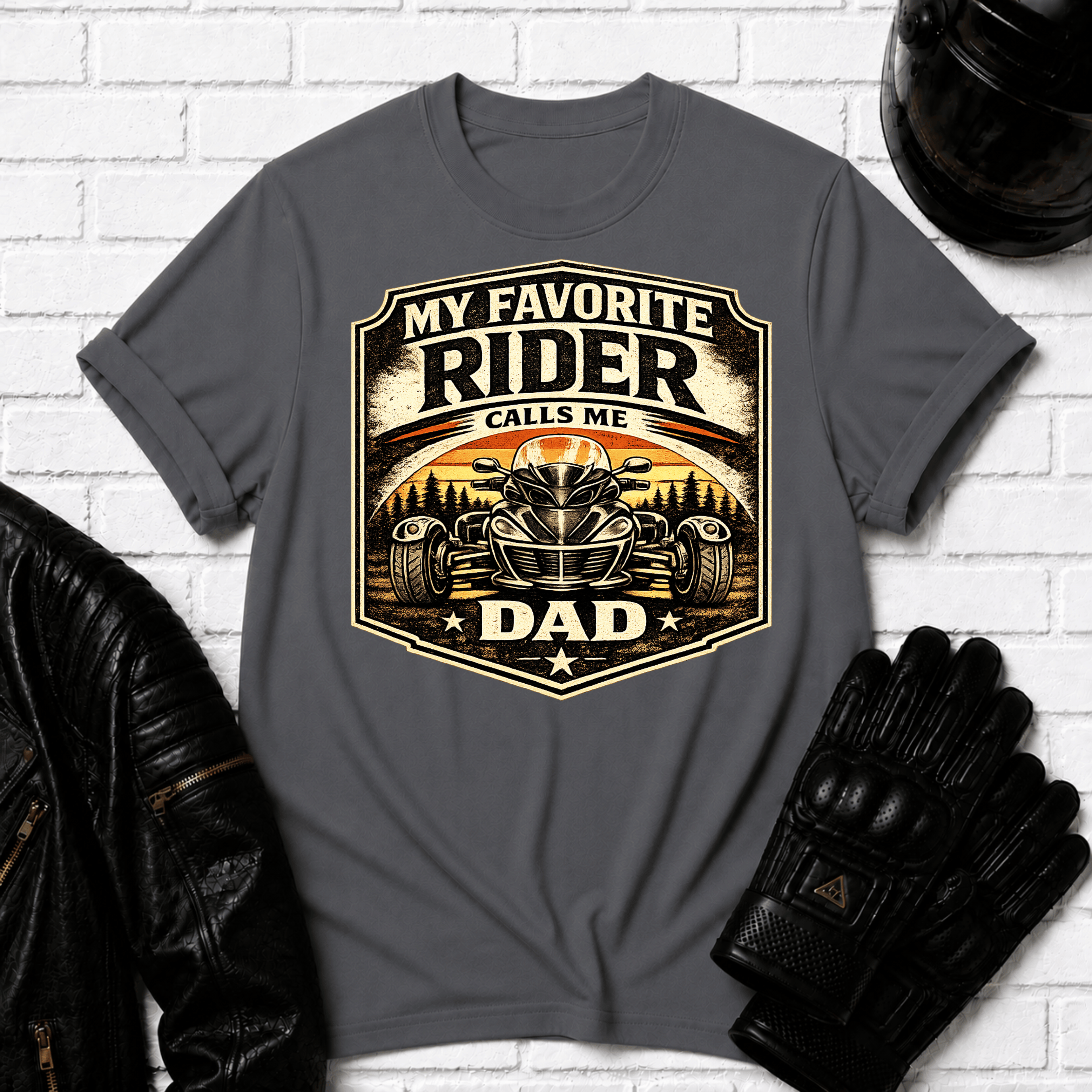 Rider Dad Badge T-Shirt