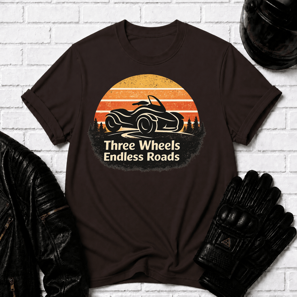 Three Wheels Endless Roads T-Shirt