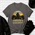 Therapy With Three Wheels V-Neck T-Shirt