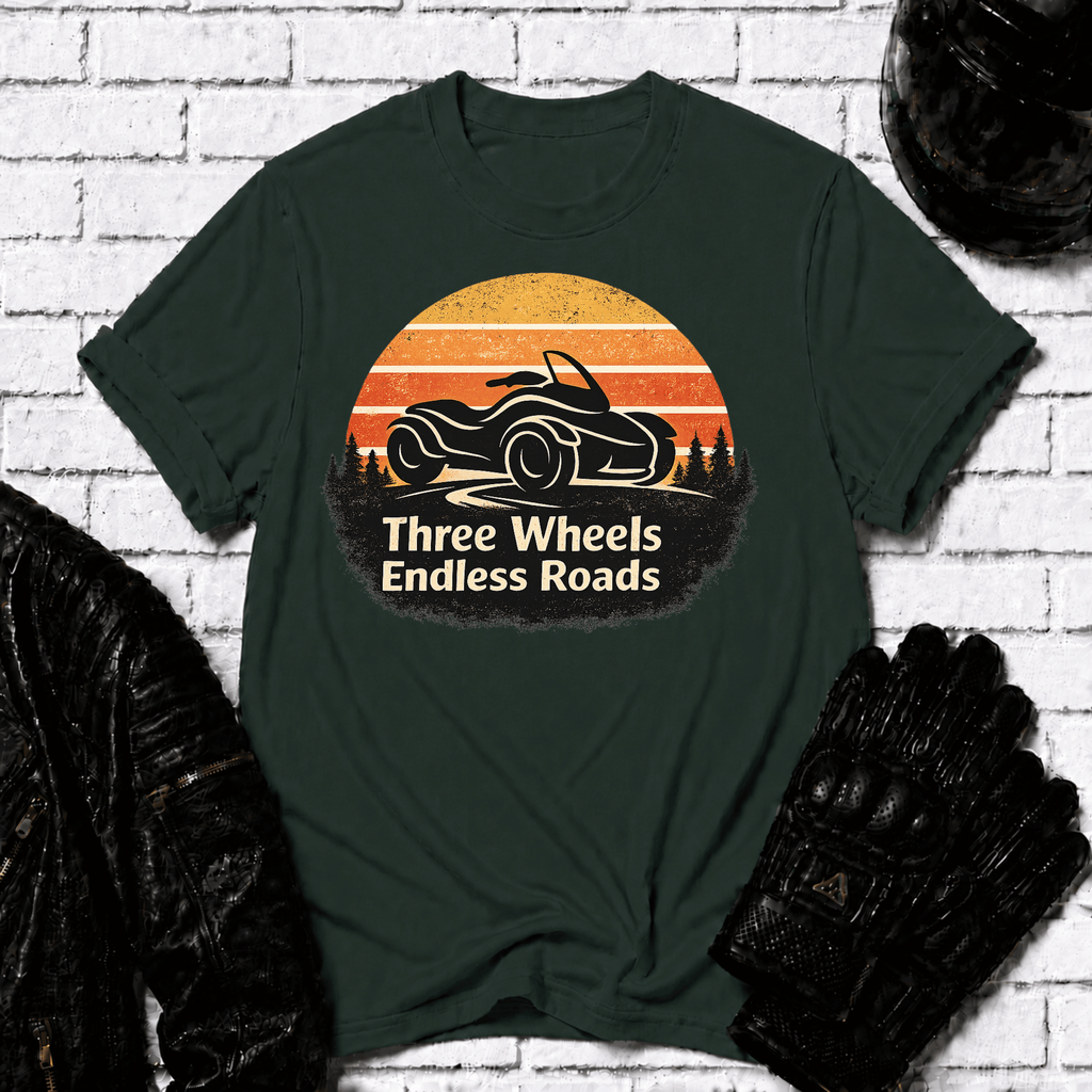 Three Wheels Endless Roads T-Shirt