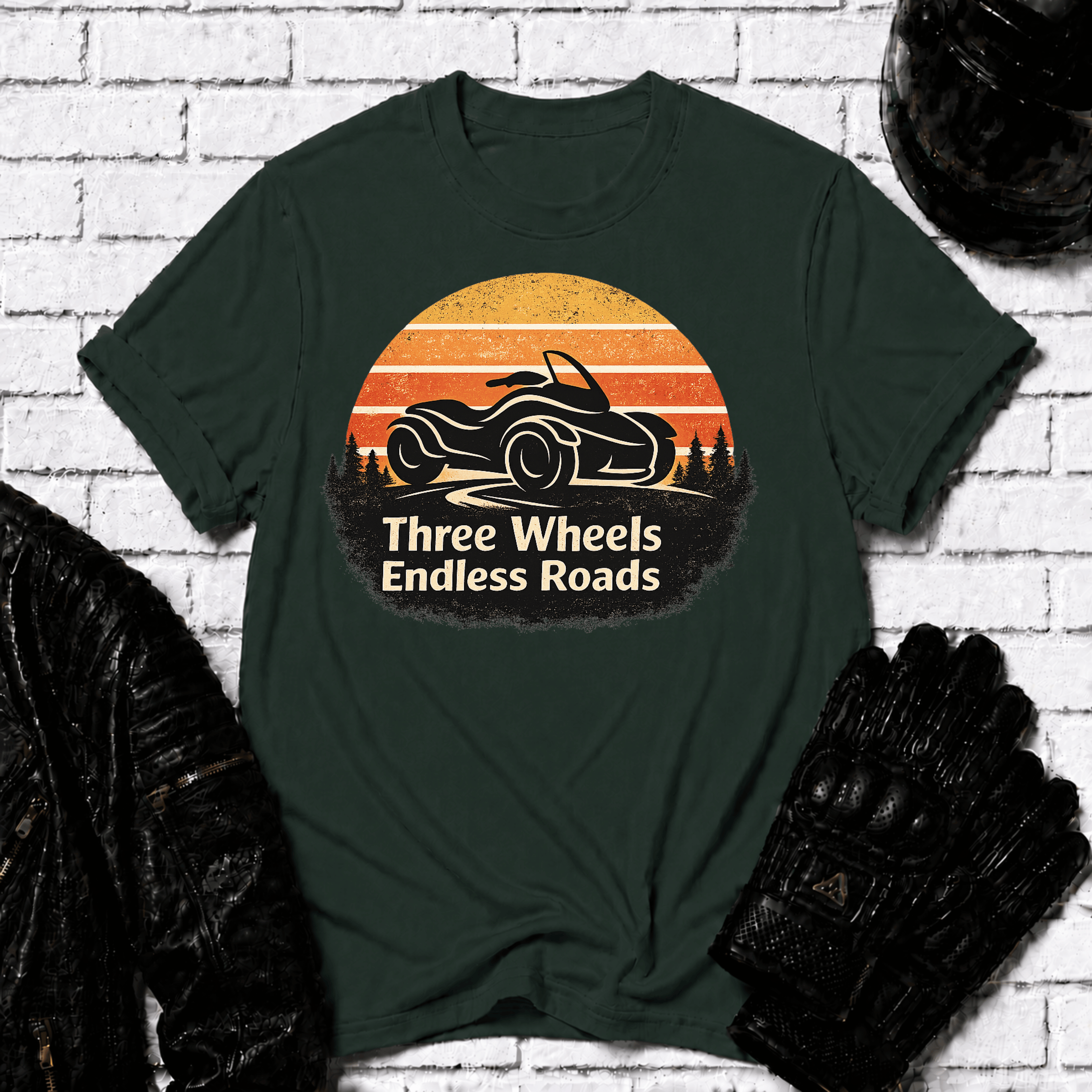 Three Wheels Endless Roads T-Shirt