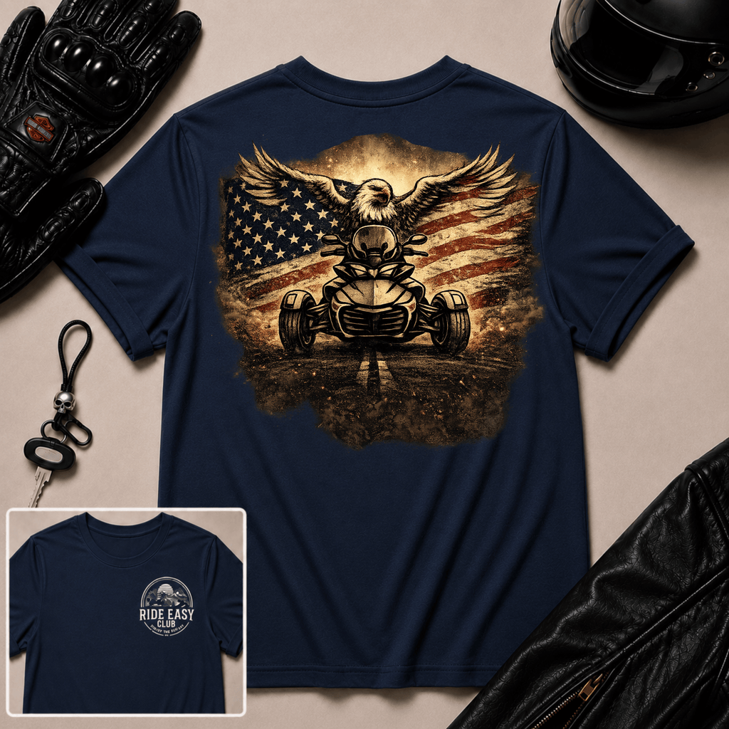 Grunge Eagle Riding Free