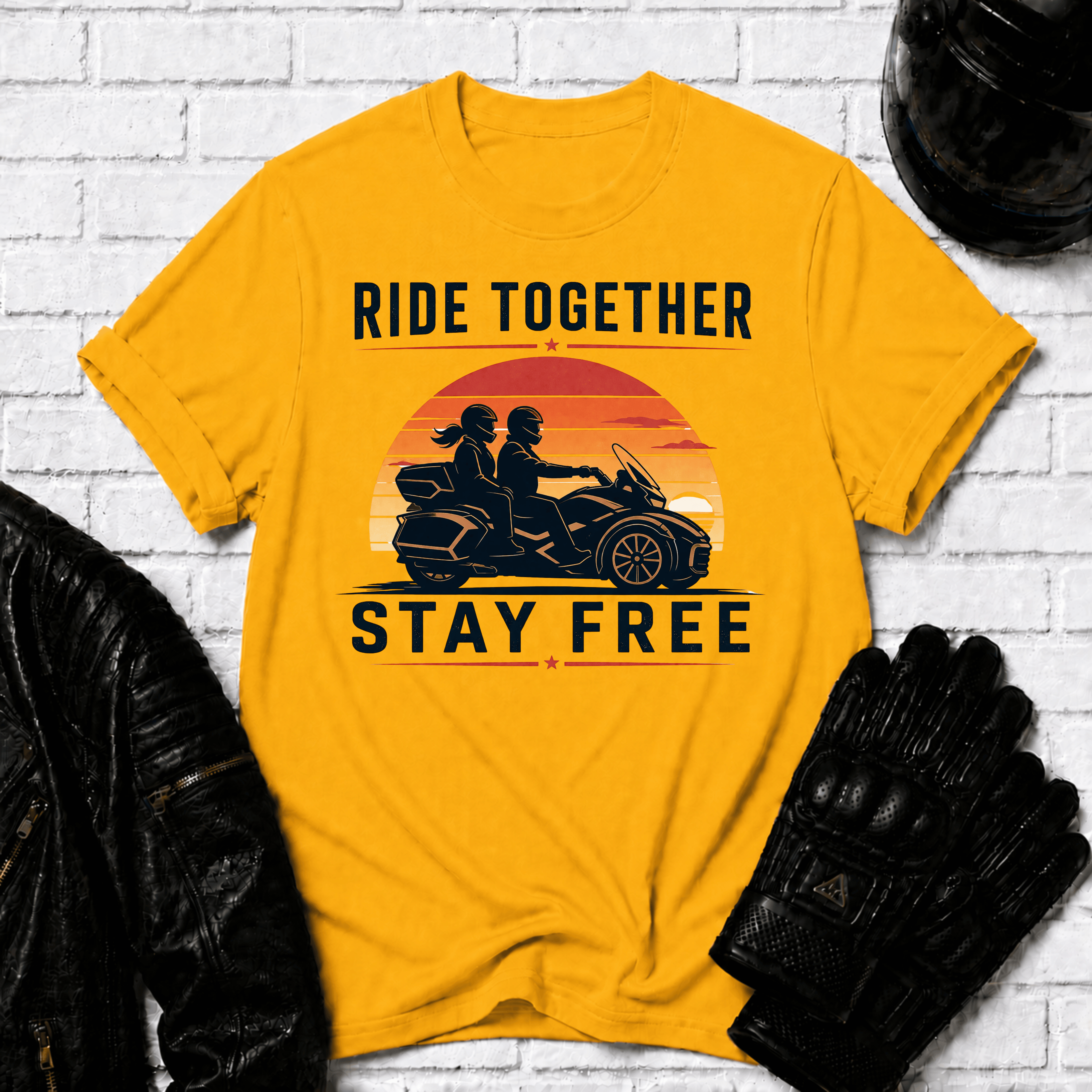 Ride Together Stay Together Sunset T-Shirt