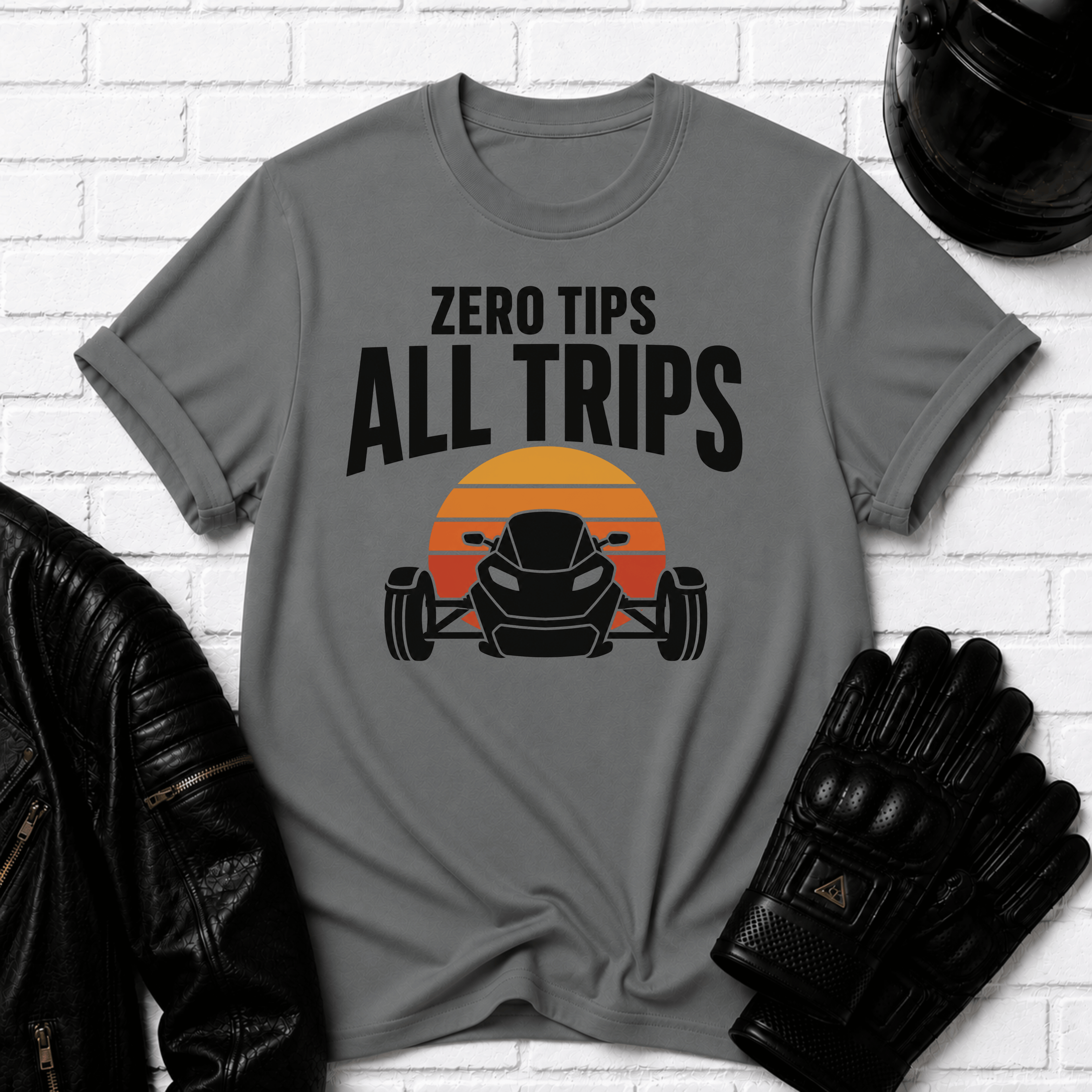 Zero Tips All Trips Sunset T-Shirt