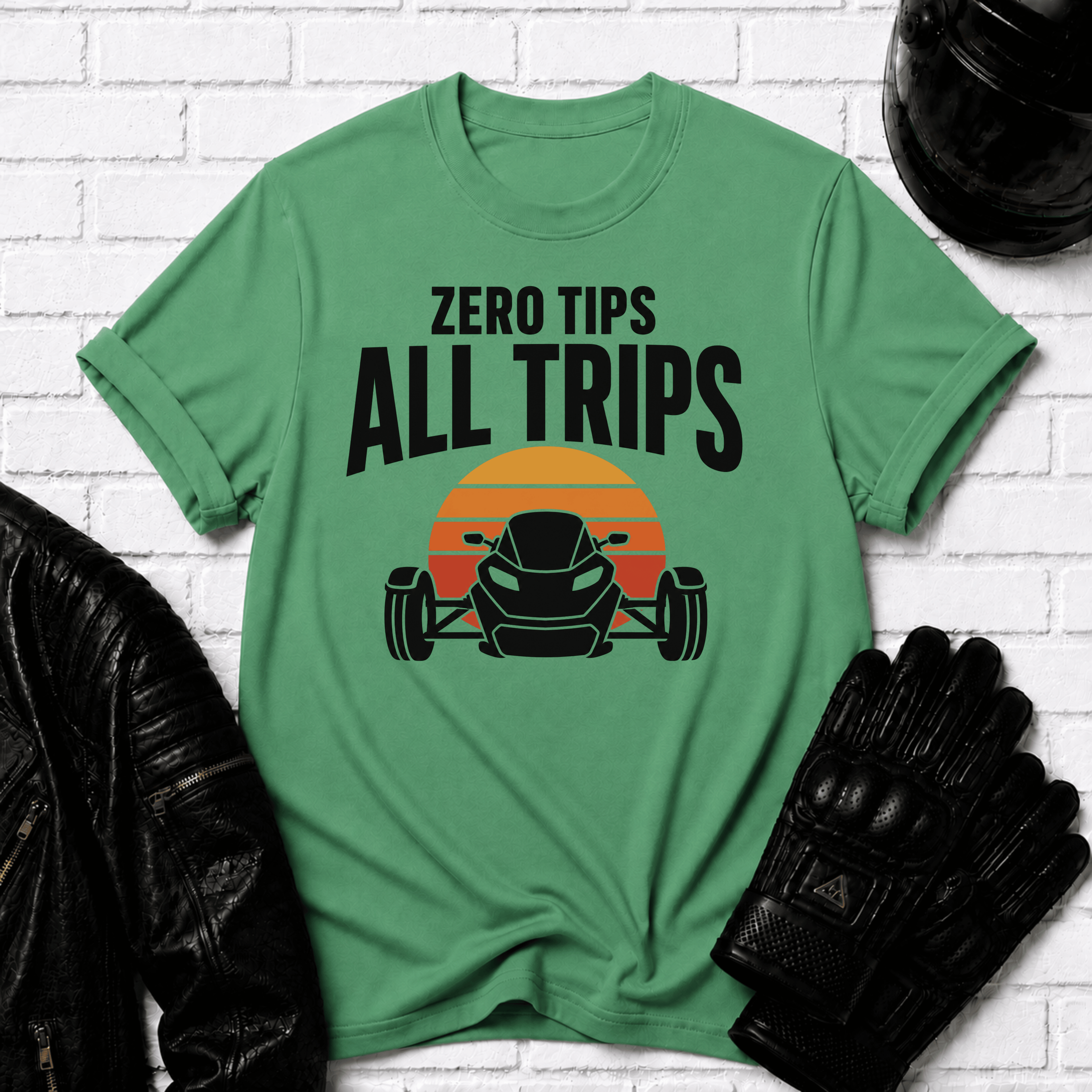 Zero Tips All Trips Sunset T-Shirt