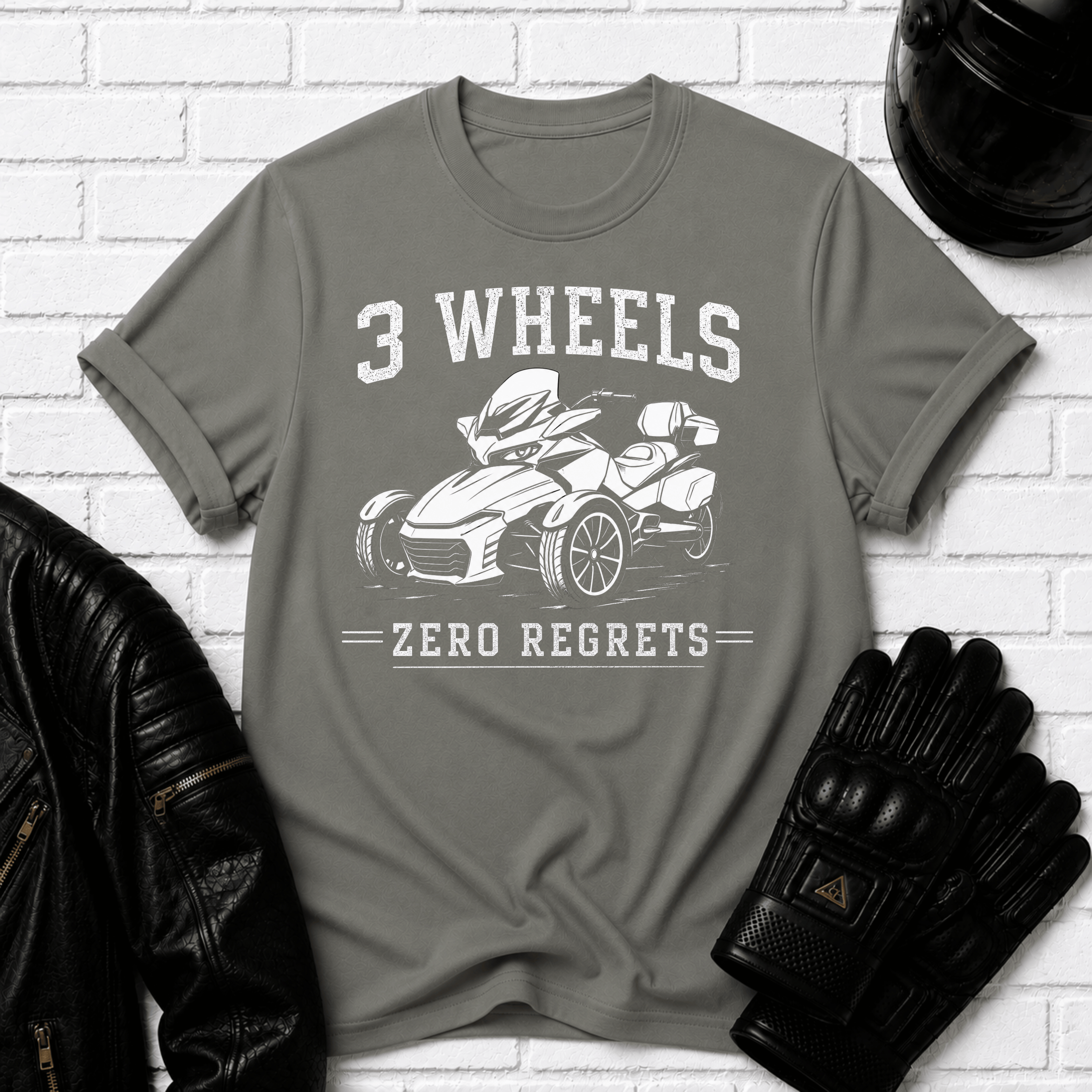 3 Wheels Zero Regrets T-Shirt