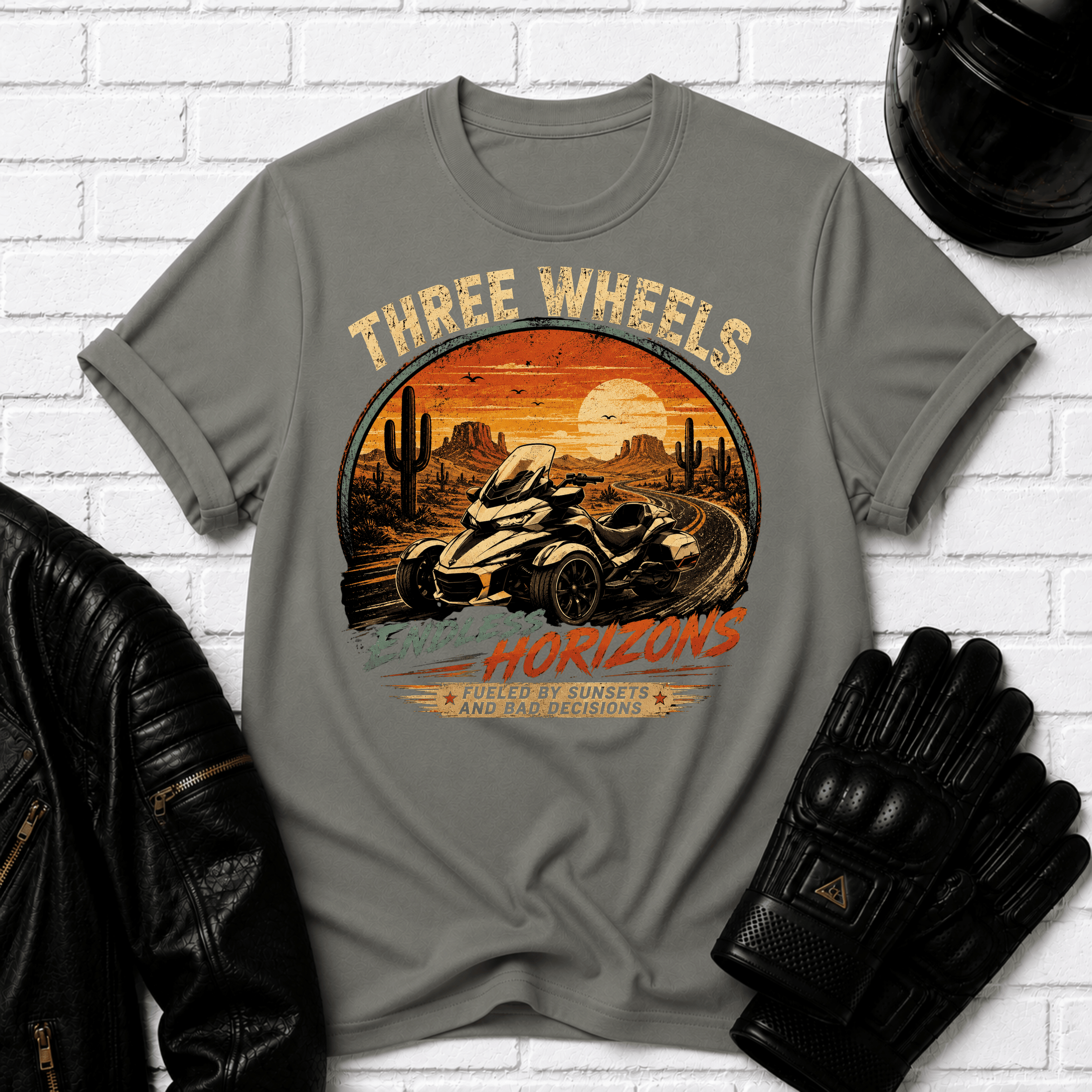Three Wheels Endless Horizons T-Shirt