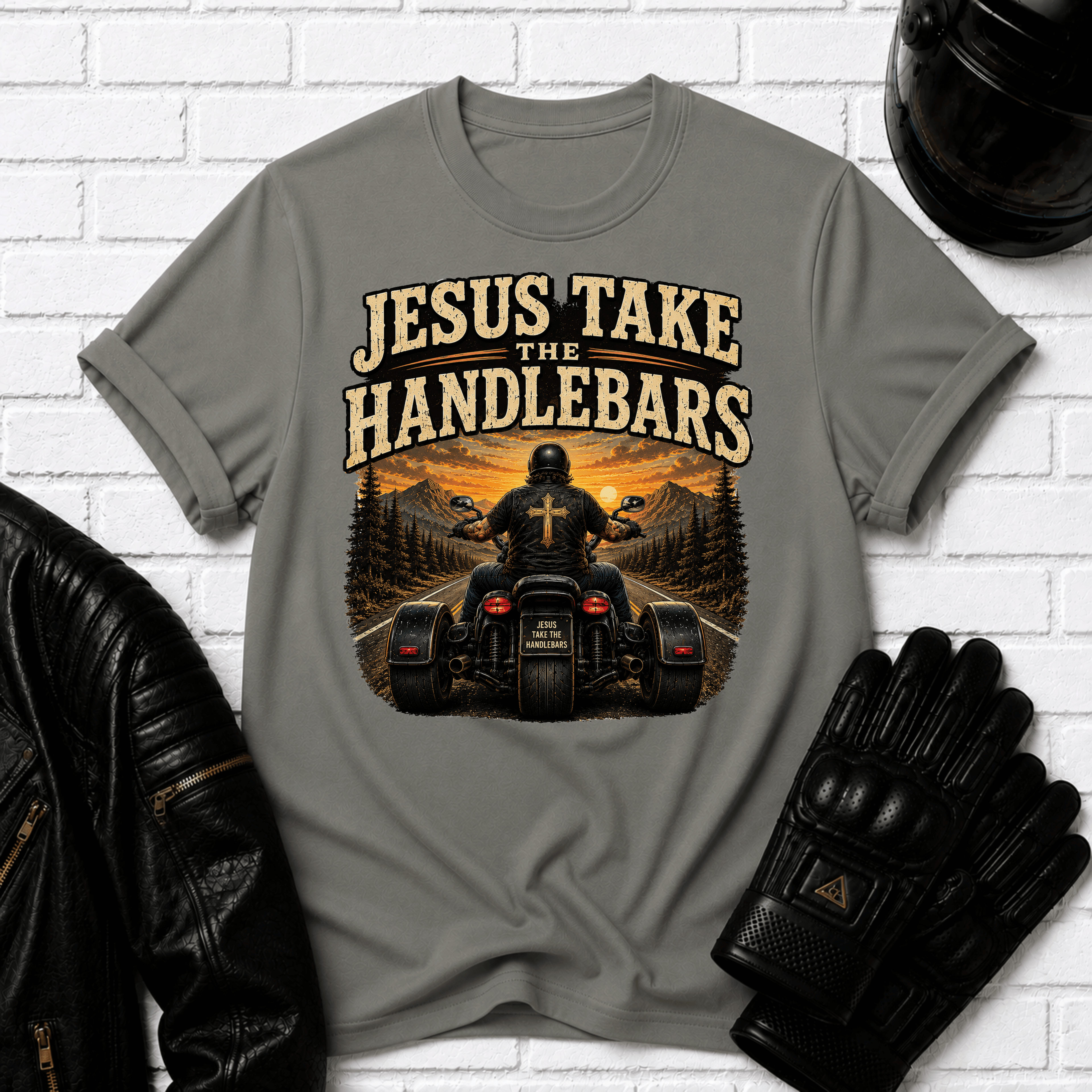 Jesus Take The Handlebars T-Shirt