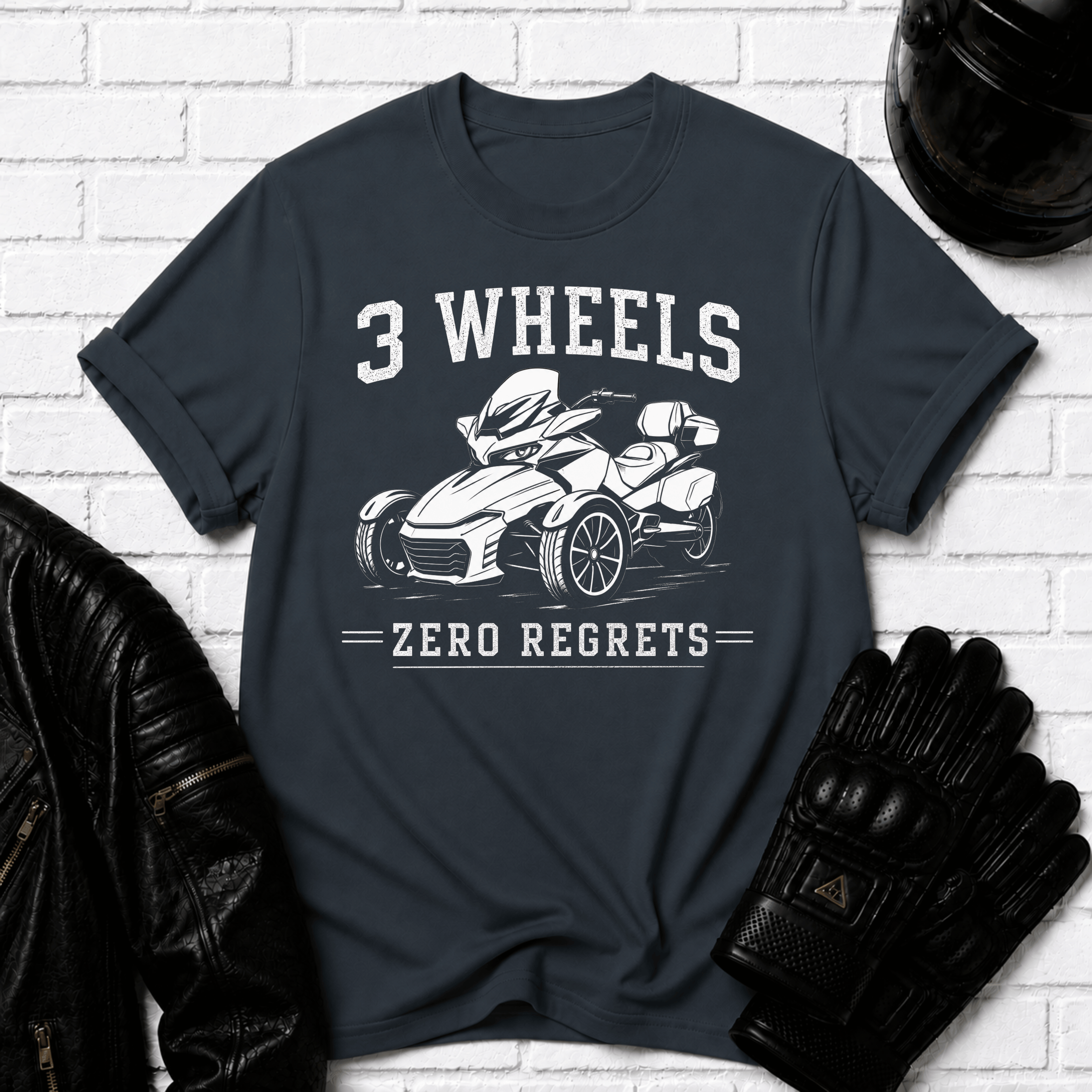 3 Wheels Zero Regrets T-Shirt