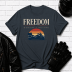 Freedom Doesn't Retire Sunset T-Shirt