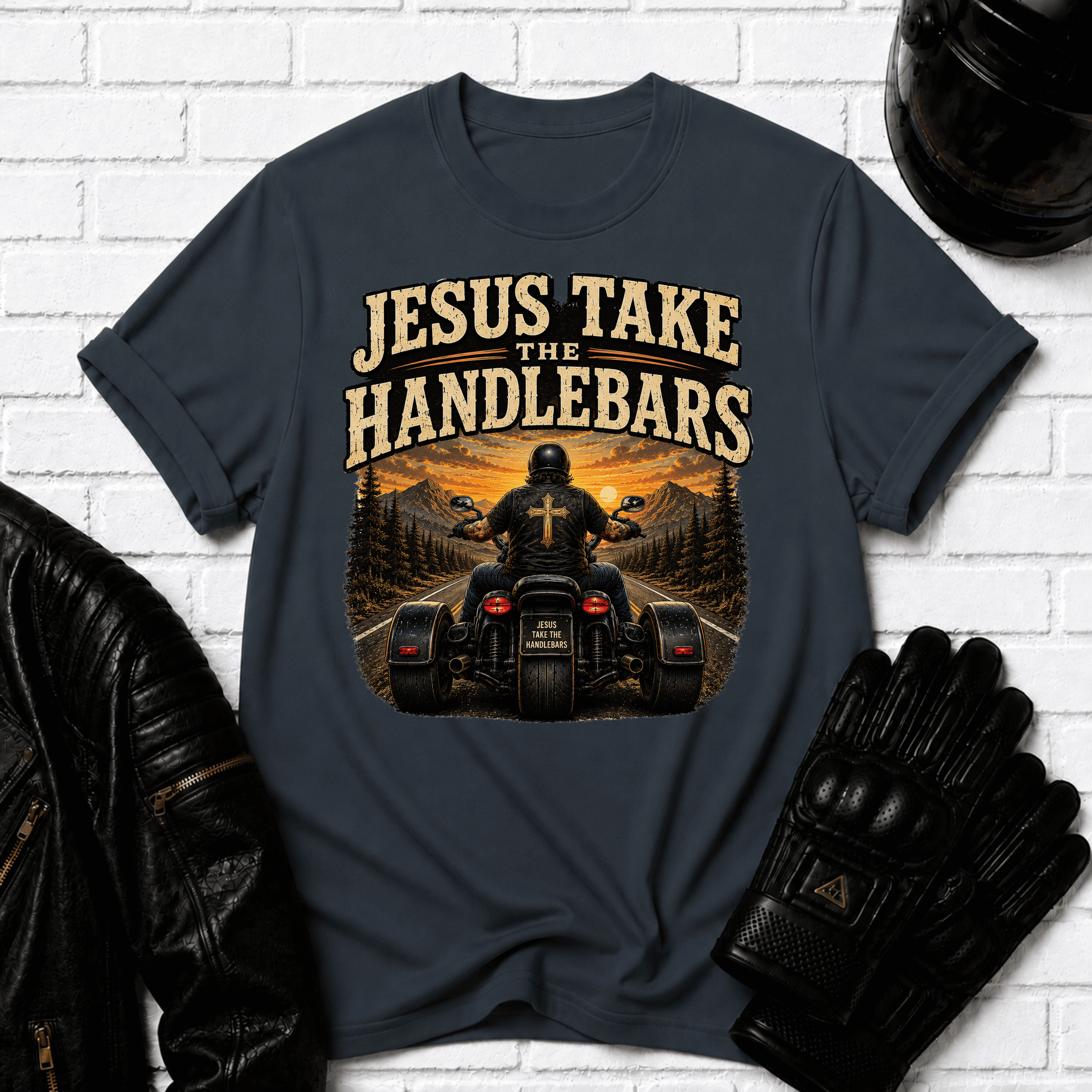 Jesus Take The Handlebars T-Shirt