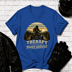 Therapy With Three Wheels V-Neck T-Shirt
