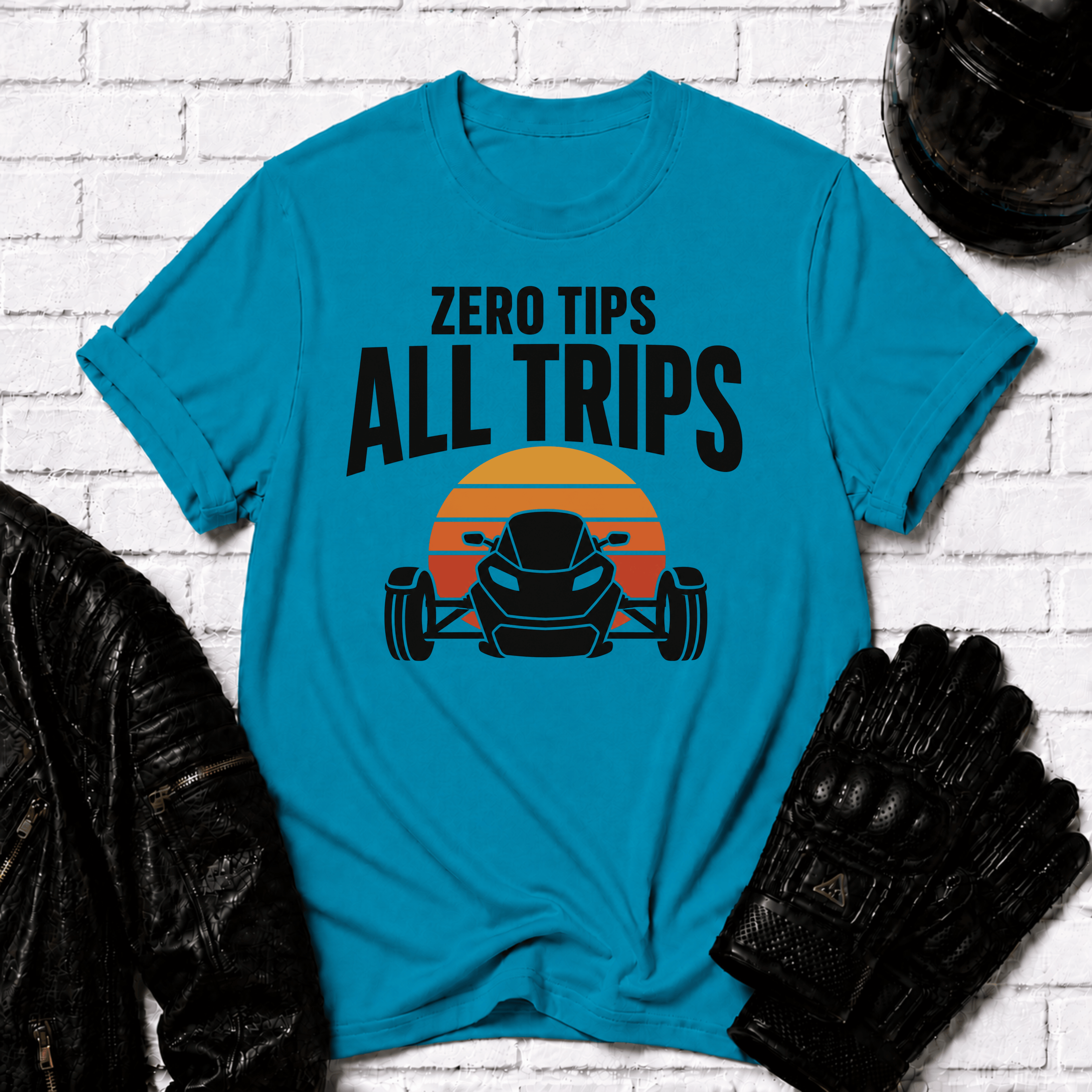 Zero Tips All Trips Sunset T-Shirt