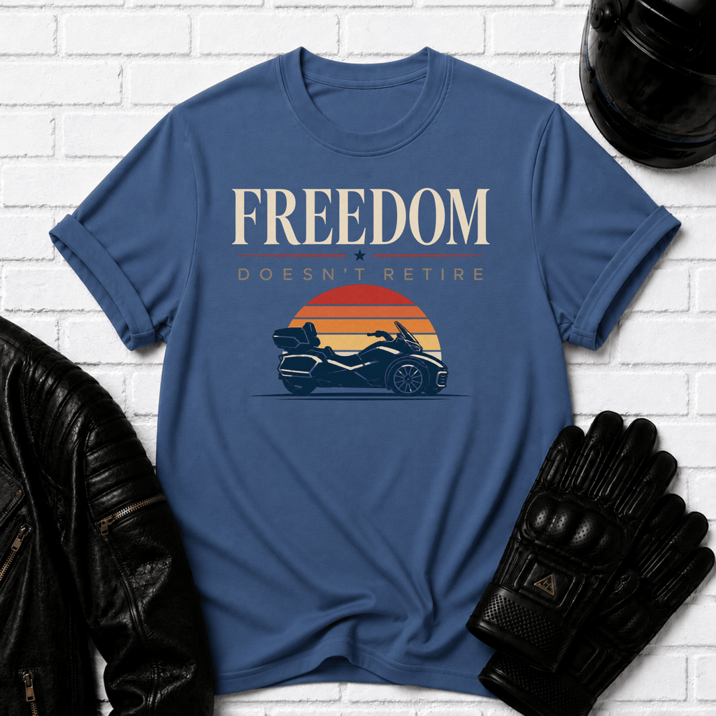 Freedom Doesn't Retire Sunset T-Shirt